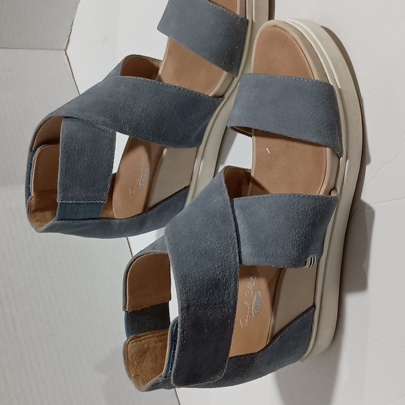 Dr Scholl's Scout High Suede Velcro Closure Wedge Heel Sandals Size 7 - Picture 2 of 11